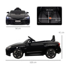 Aosom - voiture électrique pour enfants 12v 3,1 mph avec télécommande - noir-Mécanisme de démarrage lent pour une protection de sécurité des enfants 