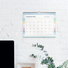 At A Glance - Calendrier mural standard 2026-2027 - 15 po H x 12 po l - rayures joyeuses - bilingue-Chaque mois comprend un « conseil de simplicité » pour diverses idées sur la façon d'organiser davantage votre emploi du temps. 