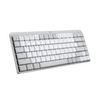 Logitech - MX Mechanical Mini pour Mac Clavier Sans Fil Illumine - Boutons Tactiles Silencieux - Gris (Pale Grey)-Parfait pour Mac : Clavier Bluetooth MX Mechanical Mini pour Mac avec une disposition Mac pour plus de sensations et de productivite, optimise pour macOS et compatible avec iPadOS et iOS