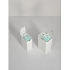 Elpheco - ensemble de poubelles à capteur PureSense-F - 2 pièces (9 L et 15 L) - blanc-Seau intérieur à double paroi : le design unique dissimule le sac poubelle et empêche tout débordement.