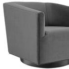 Modway - Twist Salon Accent Performance Velvet Chaise pivotante - Gris-Capacité de poids de la chaise : 900 lb
