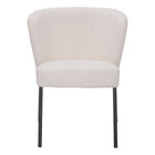 Zuo - Aimee Chaise de salle à manger - Crème - Ensemble de 2-Empilable pour un rangement pratique