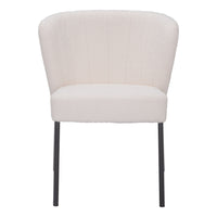 Zuo - Aimee Chaise de salle à manger - Crème - Ensemble de 2-Empilable pour un rangement pratique