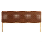 Modway - Sparta Tissage Cuir végane Tête de lit King, Brun naturel-Design debout