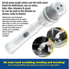 Bell+Howell - Scrubtastic Max Brosse à récurer électrique rechargeable avec 2 têtes de brosse-Pour de meilleurs résultats, utilisez en conjonction avec votre nettoyant préféré pour rendre les travaux de nettoyage difficiles simples !
