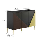 Modway - Alchemist 48" Armoire de toilette de salle de bain (lavabo non inclus) - Or noir-8