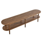 Modway - Torus Ovale Bois Meuble TV, Noyer-6 pattes en bois