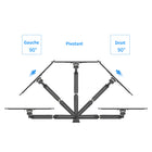 ShoppingAll Support mural pour écran simple à ressort à gaz pneumatique - Noir-Livré avec un adaptateur de plaque VESA qui étend la compatibilité de montage VESA à 75 mm x 75 mm, 100 mm x 100 mm, 200 mm x 100 mm et 200 mm x 200 mm