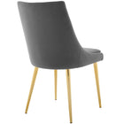 Modway - Viscount Accent moderne Performance Velvet Chaise à manger - Gris-Rembourrage en mousse dense