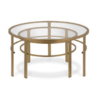 Hudson&Canal - Table basse ronde gigogne Gaia - Laiton-Les tables ont une capacité de poids de 50 lb