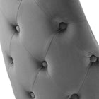 Modway - Adorn Performance Velvet Fauteuil d’appoint de salle à manger Ensemble de 2 - Gris-Capacité du poids de la chaise : 300 lbs.