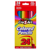 Cra-Z-Art - Crayons de couleur - Paquet de 24-Les crayons de couleur Cra-Z-Art 24 sont livrés avec 24 couleurs individuelles, les artistes pourront trouver la nuance parfaite de rouge, jaune, orange, bleu, vert, bleu, violet, rose, marron, noir et bien d'autres, à utiliser pour leurs créations uniques