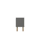 Manhattan Comfort - Meuble TV Marcus 62,99 po style Mid-Century Modern - Greige et Nature-Portes à fermeture douce avec design arrondi en forme de A
