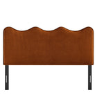 Modway - Athena Velours de performance résistant aux taches Tête de lit King Size, Rouille-Assemblée requise