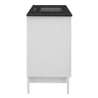 Modway - Isle 48" Armoire à coiffeuse de salle de bain - Blanc Noir-Comptoir intégré