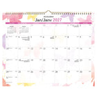 At A Glance  - Calendrier mural mensuel aquarelle 2027 - 11 7/8 po H x 14 7/8 po l - bilingue-Format des pages : 11 7/8 po H x 14 7/8 po l