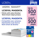 Brother - LC501XLMS Cartouche d’encre magenta authentique à haut rendement-Les cartouches d’encre magenta à haut rendement LC501XLMS authentiques de Brother offrent des résultats fiables et constants