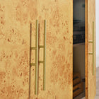 Modway - Abel 69 pouces Burl Wood Buffet de buffet TV, Burl blanc blanchi-4 portes à charnières à fermeture douce