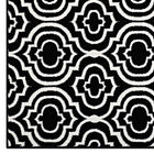 Modway - Frame Treillis marocain de transition Tapis de 5 pi l x 8 pi L - Noir et blanc-Polypropylène 100% à thermofixation douce