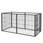 PawHut - Parc à chiens robuste 6 panneaux pour chiens S/M - 59 po x 32 po -Longueur réglable sur 12 niveaux, pouvant être ajustée selon les différentes étapes et races de chiens