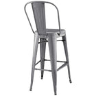 Modway - Promenade Tabouret de bar - Gunmetal-Capacité de poids des selles : 331 lb