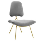 Modway - Ponder Performance Velvet Chaise longue - Gris-Chaise lounge du salon ou de la chambre