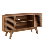 Modway - Render 46 po Meuble TV d’angle, Noyer-Meuble téléviseur d’angle Mid-Century Modern