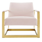 Modway - Seg Performance Velvet Chaise d’accent - Or Rose-6