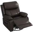 HOMCOM - Fauteuil inclinable manuel avec massage par vibration - brun-Fonction pivotante à 360° et basculante, pour un confort optimal lors de l’alimentation ou du bercement 