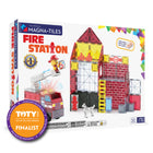 Magna-Tiles - Ensemble de construction magnétique Caserne de pompiers 50 pièces-Ce qui le rend unique: L’ensemble Caserne de pompiers de 50 pièces MAGNA-TILES se distingue par sa tuile son et lumière, son échelle de camion de pompier extensible et sa figurine de pompier à mélanger et assortir, créant des missions de sauvetage pleines d’action qui stimulent la créativité et l’héroïsme