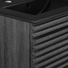 Modway - Render Support mural de 24" Vanette de salle de bain - Noir charbon-9