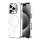 AXS - Crystal Shield Étui D3O fabriqué avec du plastique recyclé MagSafe compatible pour Apple iPhone 16 Pro - Clear-Design minimaliste offrant une protection contre les chutes de 6 pieds
