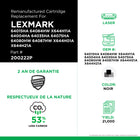 CIG - Cartouche de toner Lexmark T640 remise à neuf - rendement élevé - noir- Écologique : Remanufacturé à partir d'une cartouche Lexmark originale recyclée