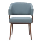 Zuo - Poise Chaise de salle à manger - Gris azur/Noyer-Confort moelleux et matériaux durables