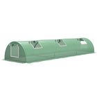Outsunny - serre de jardin portable 10 pi x 3 pi x 2 pi, blanc- Serre mini de 31,5 po x 118,1 po (80 x 300 cm) pour cultiver des plantes et des légumes à de nombreux endroits, notamment les plus petits

