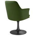 Modway - Lippa Salle à manger pivotante Performance Velvet Fauteuil - Vert mousse noire-Assemblée requise