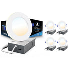 Impotek - Luminaire encastré au plafond DEL 4 po 9W 5CCT gradable avec veilleuse – Paquet de 4-Sélection polyvalente de la température de couleur - Élevez l’ambiance de votre pièce avec notre fonctionnalité avancée 5 CCT, vous permettant de choisir la température de lumière parfaite pour n’importe quel cadre. Changez facilement entre les options 2700K, 3000K, 3500K, 4000K et 5000K avec un simple basculement sur la boîte de jonction, adaptant l’atmosphère lumineuse à votre humeur ou à votre décor en toute si