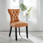 Modway - Silhouette Restauration Vinyle Fauteuil d’appoint - Tan-Rembourrage en mousse dense pour le confort