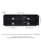Hudson&Canal - Meuble TV Ormond pour téléviseurs jusqu'à 75" - Grain noir-Dimensions du produit : 15,5" L x 69,63" l x 24" H