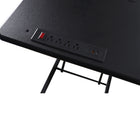 Rocelco - Élévateur de bureau électrique EDR de 37,4 po de large avec portée verticale améliorée et AC-USB - Noir-Passe-fil arrière pour bras de moniteur en option