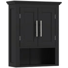 kleankin - Armoire murale de salle de bain avec étagère - noir-Le design mural permet de gagner de la place
