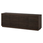Hudson&Canal - Meuble TV Tullis pour téléviseurs jusqu'à 78" - Alder Brown-Le dessus a une capacité de poids de 75 lb, les étagères du milieu peuvent supporter 25 lb chacune, la capacité de l'étagère inférieure est de 50 lb
