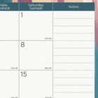 Blueline - Sous-Main Scolaire Mensuel 12 Mois D’Août À Juillet – 22 po L x 17 po l - Motif Splash – Bilingue-Calendrier de référence, notes, semaines numérotées, dates juliennes, jours fériés et phases lunaires