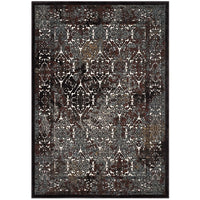 Modway - Westia Vintage turc orné Tapis de comédie 8 pi l x 10 pi L - Brun foncé et bleu argenté-Tapis orné de la région turque