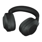 Jabra - Casque stéréo Evolve2 85 Link380A MS avec support - Noir-Matériau et revêtement : bandeau en mousse ultra douce recouverte de similicuir de couleur assortie, coussinet d'oreille en mousse audio douce recouverte de similicuir de couleur assortie