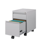 Ceha - Piètement mobile, série MDG, tiroirs boîte-classeur, gris métallique-Classement polyvalent : Tiroirs 100 % extractibles acceptant les dossiers format lettre ou légal pour un accès facile.