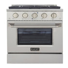 Kucht - 30 po Série KNG Cuisinière Pro Style au gaz naturel - Acier inoxydable-Cuisez et pâtissez comme un pro grâce au four à convection extra-grand offrant une capacité de 4,2 pi³, une configuration à cinq grilles et une vaste fenêtre d’observation