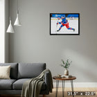 Alexis Lafreniere New York Rangers Shooting sur toile - Toile encadree - 31" x 22"-Prêt à accrocher - livré entièrement assemblé