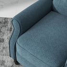 HOMCOM - Canapé inclinable manuel avec accoudoirs pour salon - bleu-Couleur : Bleu  