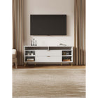 Manhattan Comfort - Meuble TV moderne DUMBO 62,99 po - Blanc-Recommandé pour un téléviseur jusqu'à 60 pouces